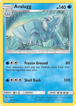 [PKM-R] Avalugg (30/131) [Sun & Moon: Forbidden Light]