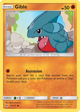 [PKM] Gible (60/131) [Sun & Moon: Forbidden Light]