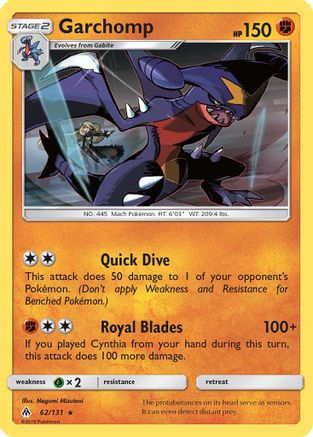 [PKM] Garchomp (62/131) [Sun & Moon: Forbidden Light]
