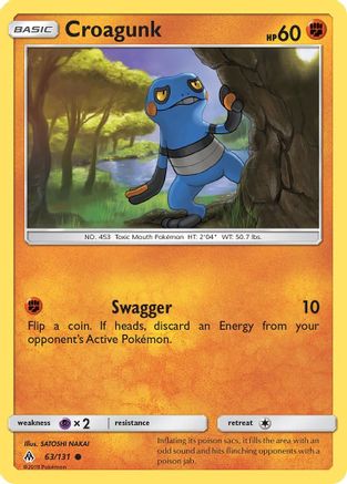 [PKM-C] Croagunk (63/131) [Sun & Moon: Forbidden Light]