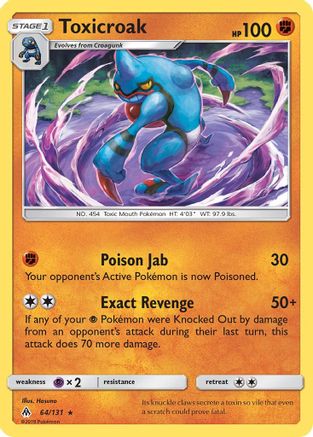 [PKM] Toxicroak (64/131) [Sun & Moon: Forbidden Light]