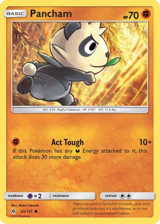 [PKM-C] Pancham (65/131) [Sun & Moon: Forbidden Light]