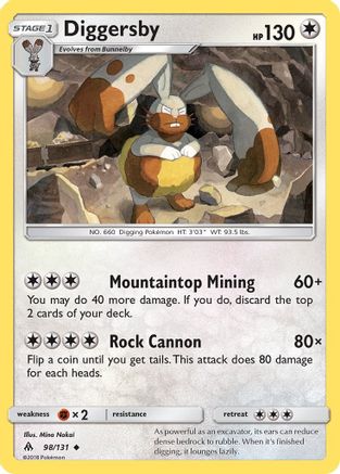 [PKM] Diggersby (98/131) [Sun & Moon: Forbidden Light]