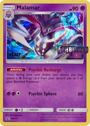 [PKM] Malamar (SM117) (Staff Prerelease Promo) [Sun & Moon: Black Star Promos]