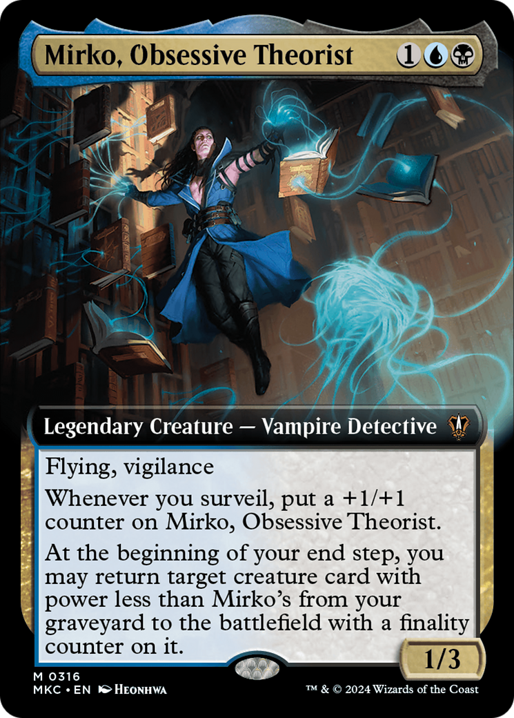 {R} Mirko, Obsessive Theorist (Extended Art) [Murders at Karlov Manor Commander][MKC 316]