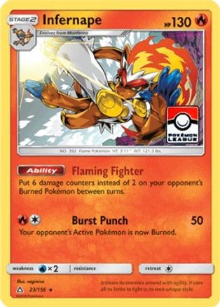 [PKM-R] Infernape (23/156) (League Promo) [Sun & Moon: Ultra Prism]