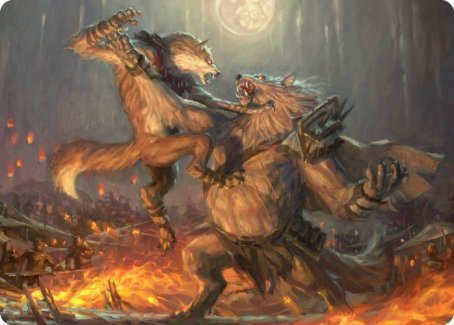 {A} Duel for Dominance Art Card [Innistrad: Midnight Hunt Art Series][AMID 051]