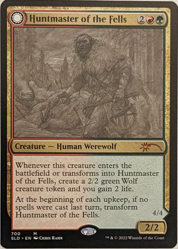 {R} Huntmaster of the Fells // Ravager of the Fells (Sketch) [Secret Lair Drop Promos][SLD 700]