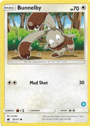 [PKM] Bunnelby (87/111) (Deck Exclusive #4) [Sun & Moon: Trainer Kit - Alolan Ninetales]