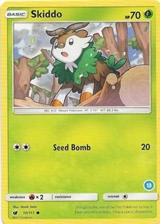 [PKM] Skiddo (10/111) (Deck Exclusive #13) [Sun & Moon: Trainer Kit - Alolan Ninetales]