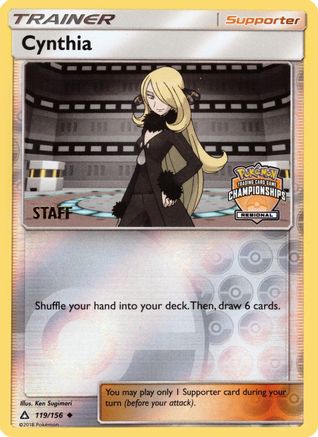 [PKM] Cynthia (119/156) (Staff Regional Championship Promo) [Sun & Moon: Ultra Prism]