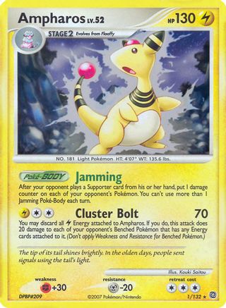 [PKM-R] Ampharos (1/132) (Theme Deck Exclusive) [Diamond & Pearl: Secret Wonders]