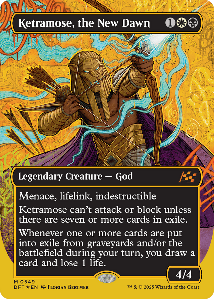 {@R} Ketramose, the New Dawn (Borderless) (First-Place Foil) [Aetherdrift][DFT 549]