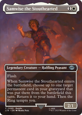 {C} Samwise the Stouthearted (Borderless Alternate Art) [The Lord of the Rings: Tales of Middle-Earth][LTR 449]