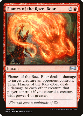 {C} Flames of the Raze-Boar [Ravnica Allegiance][RNA 101]