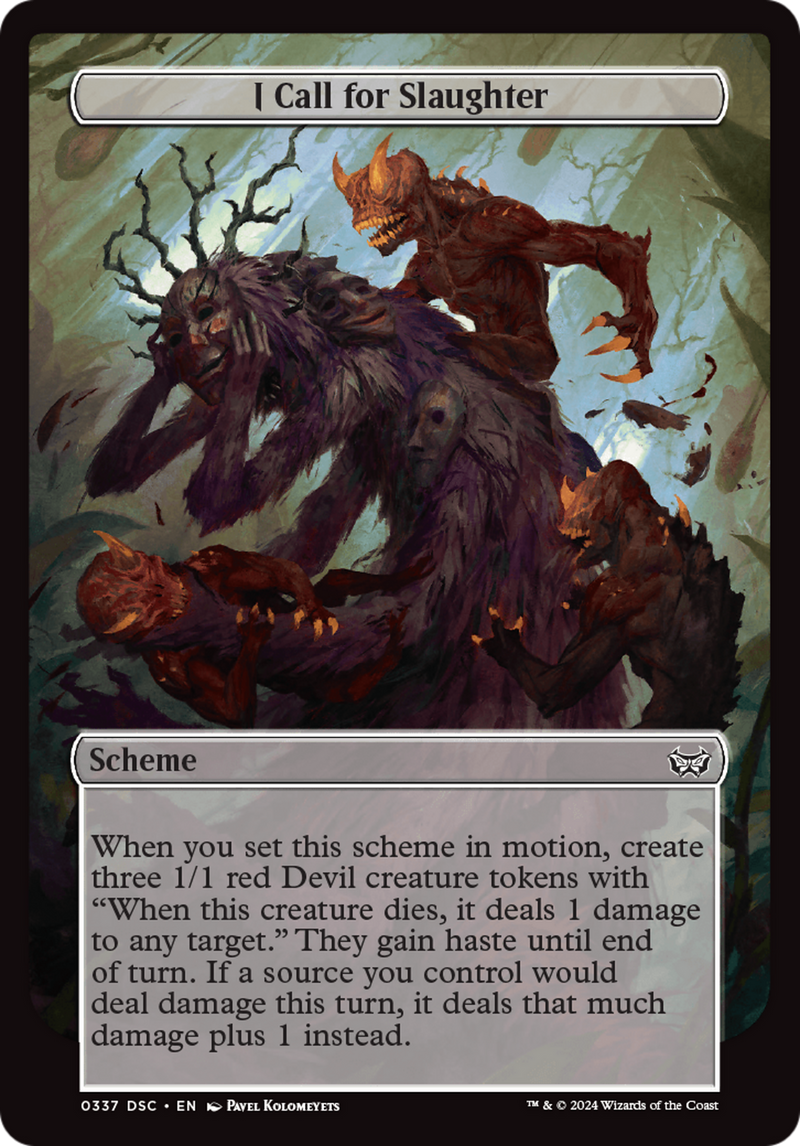 {C} I call for Slaughter (Full Art) [Duskmourn: House of Horror Commander][DSC 337]