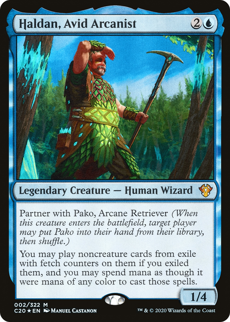 {R} Haldan, Avid Arcanist [Commander 2020][C20 002]