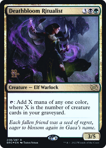 {R} Deathbloom Ritualist [The Brothers' War: Prerelease Promos][PR BRO 208]