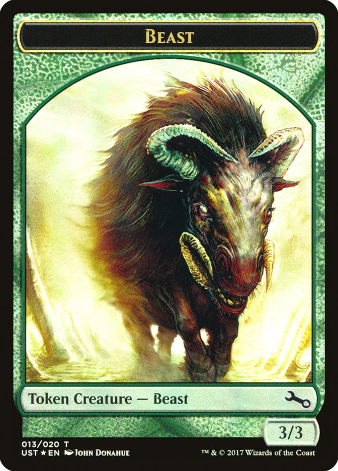 {T} Beast // Beast Double-sided Token [Unstable Tokens][TUST 013] - Misty Mountain Games