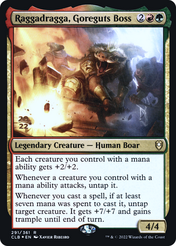 {R} Raggadragga, Goreguts Boss [Commander Legends: Battle for Baldur's Gate Prerelease Promos][PR CLB 291]