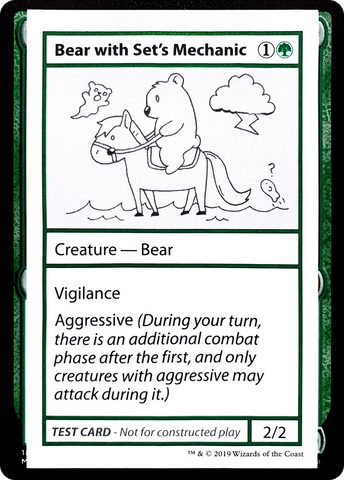 {R} Bear with Set's Mechanic (2021 Edition) [Mystery Booster Playtest Cards][CMB1 071]