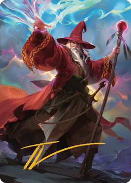 {A} Elminster Art Card (36) (Gold-Stamped Signature) [Commander Legends: Battle for Baldur's Gate Art Series][GS ACLB 036]