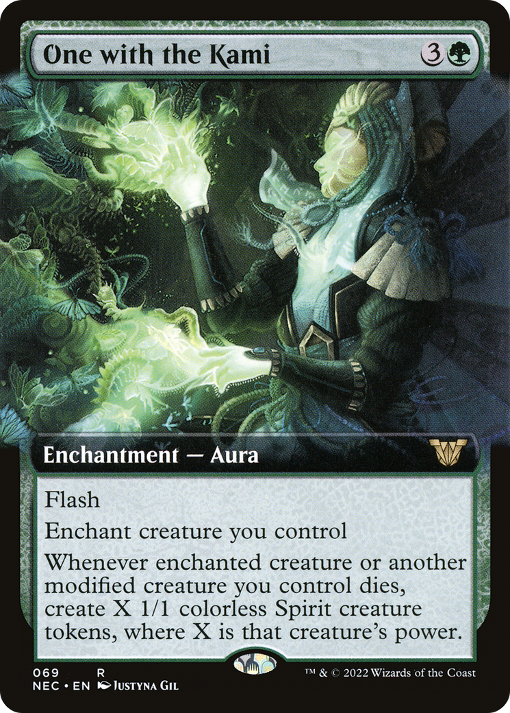 {R} One with the Kami (Extended Art) [Kamigawa: Neon Dynasty Commander][NEC 069]