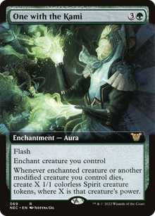 {R} One with the Kami (Extended Art) [Kamigawa: Neon Dynasty Commander][NEC 069]