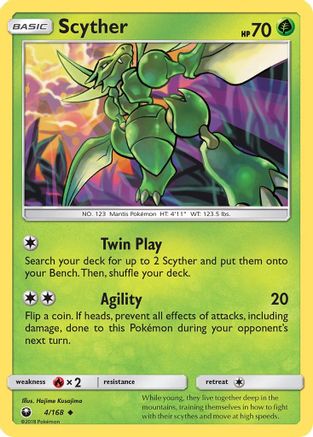 [PKM] Scyther (4/168) [Sun & Moon: Celestial Storm]