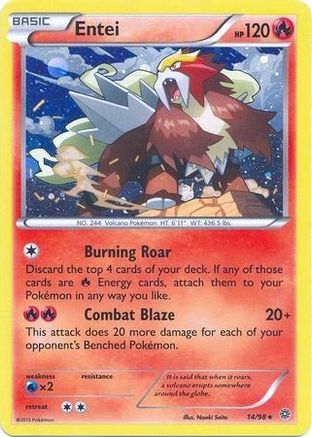 [PKM-R] Entei (14/98) (Cosmos Holo) (Blister Exclusive) [XY: Ancient Origins]