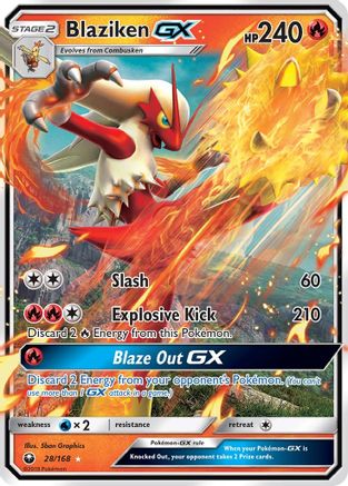 [PKM] Blaziken GX (28/168) [Sun & Moon: Celestial Storm]