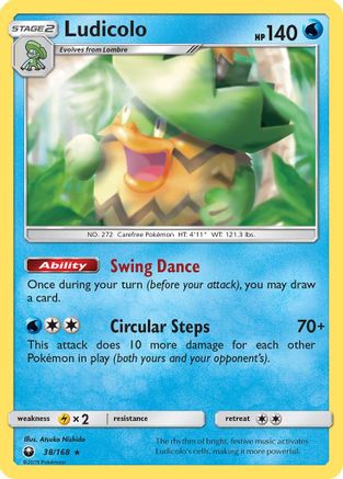[PKM] Ludicolo (38/168) [Sun & Moon: Celestial Storm]