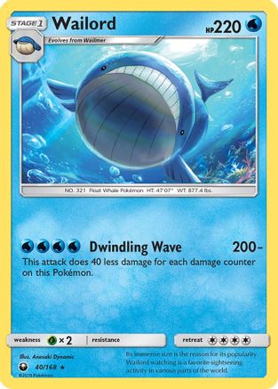 [PKM] Wailord (40/168) [Sun & Moon: Celestial Storm]