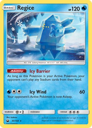 [PKM-R] Regice (45/168) [Sun & Moon: Celestial Storm]