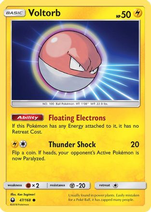 [PKM] Voltorb (47/168) [Sun & Moon: Celestial Storm]