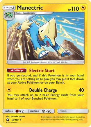 [PKM-R] Manectric (52/168) [Sun & Moon: Celestial Storm]