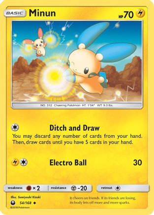 [PKM] Minun (54/168) [Sun & Moon: Celestial Storm]