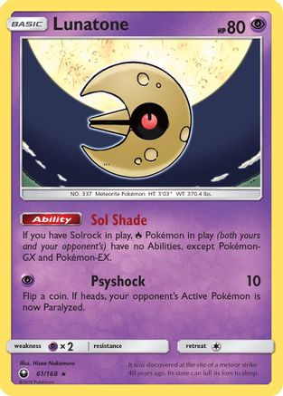 [PKM] Lunatone (61/168) [Sun & Moon: Celestial Storm]