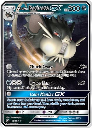 [PKM] Alolan Raticate GX (85/168) [Sun & Moon: Celestial Storm]