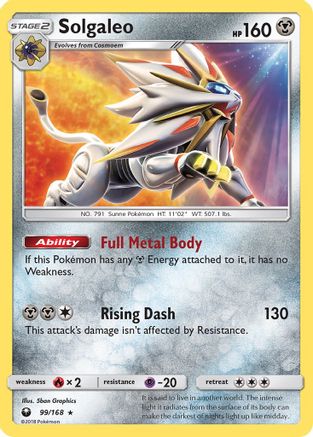 [PKM] Solgaleo (99/168) [Sun & Moon: Celestial Storm]