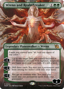 {R} Wrenn and Realmbreaker (Borderless Alternate Art) [March of the Machine][MOM 322]