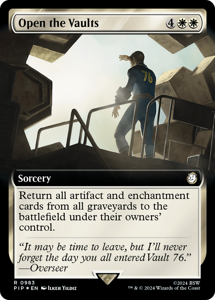 {R} Open the Vaults (Extended Art) (Surge Foil) [Fallout][PIP 983]