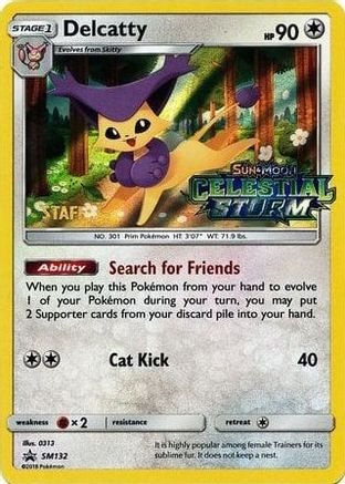 [PKM] Delcatty (SM132) (Staff Prerelease Promo) [Sun & Moon: Black Star Promos]