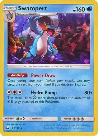 [PKM] Swampert (35/168) (Theme Deck Exclusive) [Sun & Moon: Celestial Storm]