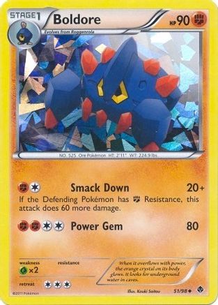 [PKM-C] Boldore (51/98) (Cracked Ice Holo) (Blister Exclusive) [Black & White: Emerging Powers]