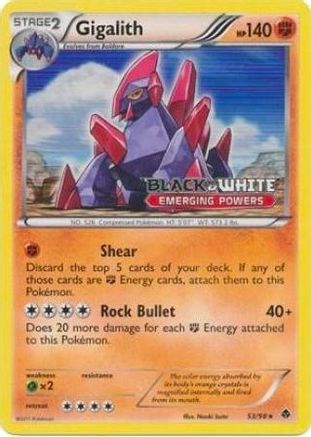 [PKM-R] Gigalith (53/98) (Prerelease Promo) [Black & White: Black Star Promos]