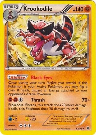 [PKM] Krookodile (62/98) (Theme Deck Exclusive) [Black & White: Emerging Powers]