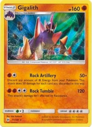 [PKM-R] Gigalith (71/149) (Cosmos Holo) (Blister Exclusive) [Sun & Moon: Base Set]