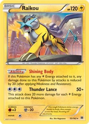 [PKM-R] Raikou (55/162) (Cosmos Holo) (Blister Exclusive) [XY: BREAKthrough]