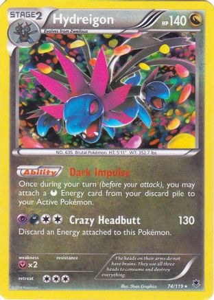 [PKM-R] Hydreigon (74/119) (Cosmos Holo) (Blister Exclusive) [XY: Phantom Forces]